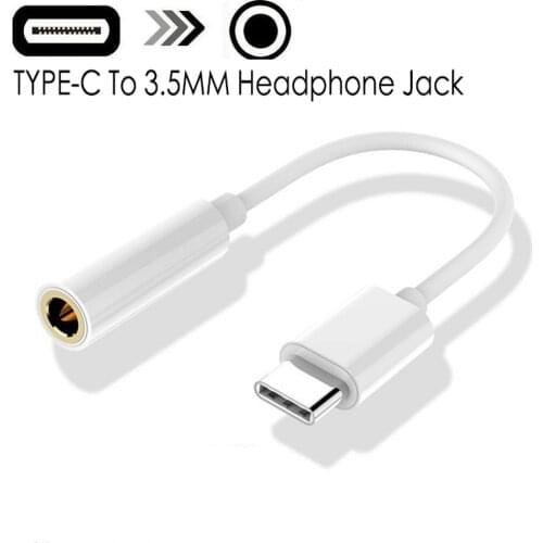Braided Cable Adapter USB-C Type C To 3.5mm Jack Headphone Cable Audio Aux Cable Adapter for Xiaomi Huawei for Smart Phone