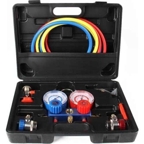 AC Refrigeration Kit A/C Manifold Gauge Set for Air R12 R22 R134a 410a R404z