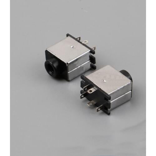 Pin 5 foot power socket 3.5mm headphone jack intercom base audio jack switch