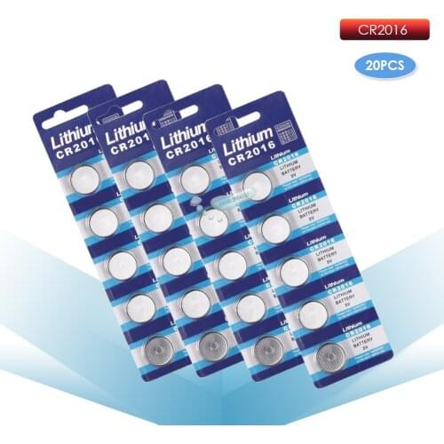 Kpay 20pcs CR2016 3V Lithium Li-ion Button Coin Battery LM2016 BR2016 DL2016 Toy Remote control electronic Watch scale Car key