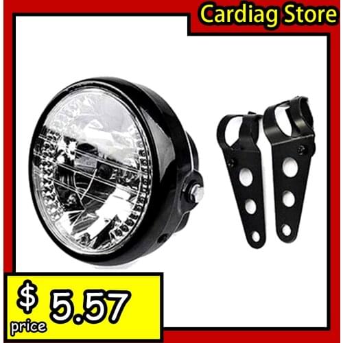 Motorcycle Modified Retro Headlights 7 Inch Angel Ring Headlights Far Near Light Steering Function Headlights