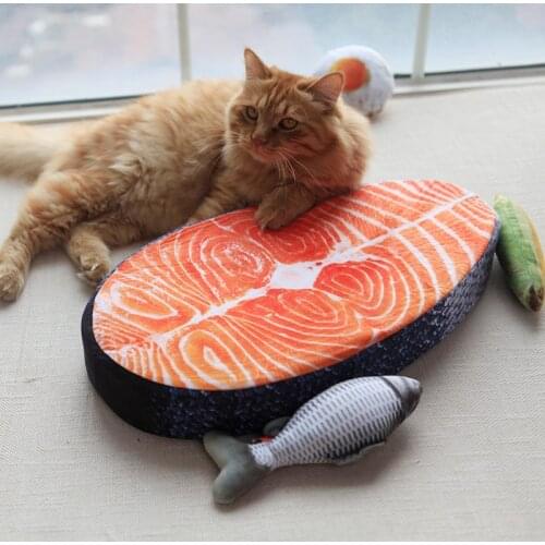 [MPK] Seafood Cat Pillow, Funny cat bed, Cat Bolster, Cat Toy