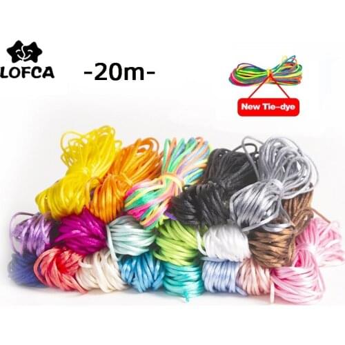 LOFCA 20m Nylon Cord 1.5mm Pacifier For Teether Necklace Pendant Making Satin Cords Chain Accessory String Baby Teething Toy DIY
