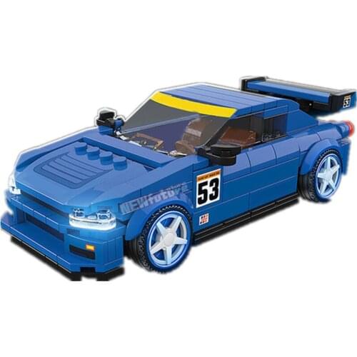 2021 NEW MOC Speed Champion Series GT-R R34 Famous Supercar Race Car Sports Building Blocks Bricks Kits Classic Model
