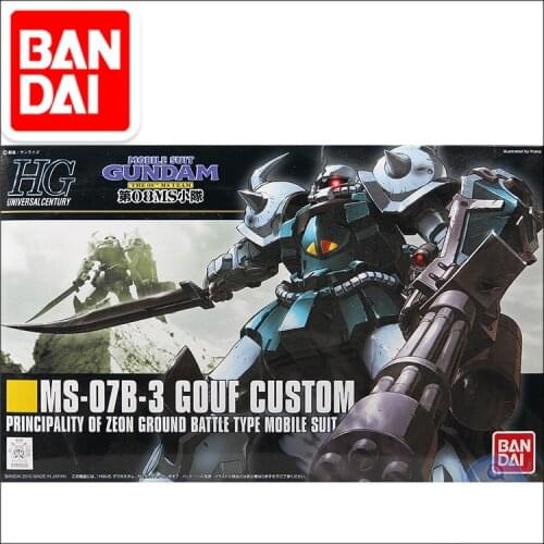 Original Gundam Model MS-07B-3 GOUF CUSTOM Mobile Suit 08 MS TEAM Assemble Model Action Figures