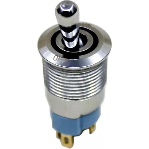 Illuminated button switch racing old-fashioned handle 2 gear 16mm hole 12V220V universal voltage 5A waterproof
