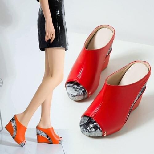 Super High Heel Ladies 11cm Wedges Sandals Women Outdoors Summer Peep Toe Thick Bottom Slippers Platform Fashion Beach Shoes