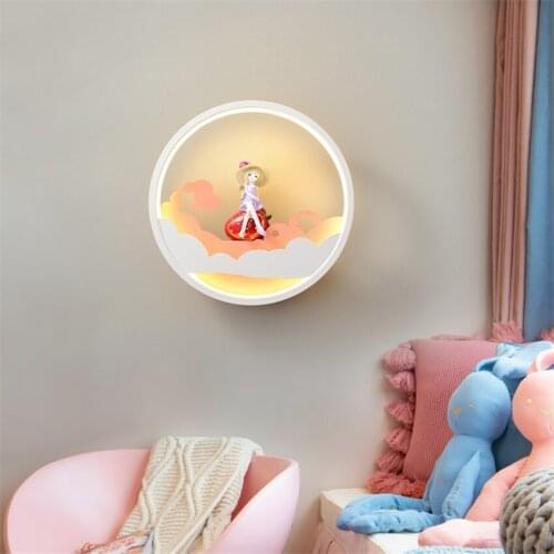 Modern LED Card Round Wall Lights Childrens Room Boy Girl Baby Room Eye Protection Lamps Corridor Staircase Restaurant Lighting