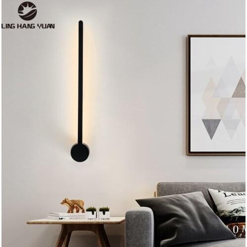Bathroom Lamp Modern Led Wall Light For Living room Bedside Light Sconce Wall Lamp Black Metal Corridor Lights 110V 220V Lamps