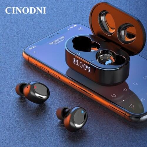 LED Digital display TWS Bluetooth 5.0 Earphones Wireless Headphone 9D Stereo Sports Waterproof Earbuds Headsets TW16