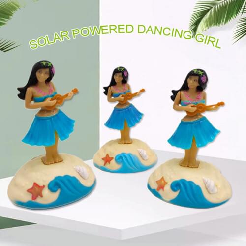 Solar Powered Dancing Girl Swinging Animated Bobble Dancer Toy Car Dashboard Decoration Kids Toys Gift Car Styling Accessories