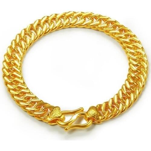 Heavy Gold 23g 24K Yellow Gold Bracelet 999 Gold Boss Bracelet High Quality Bracelet