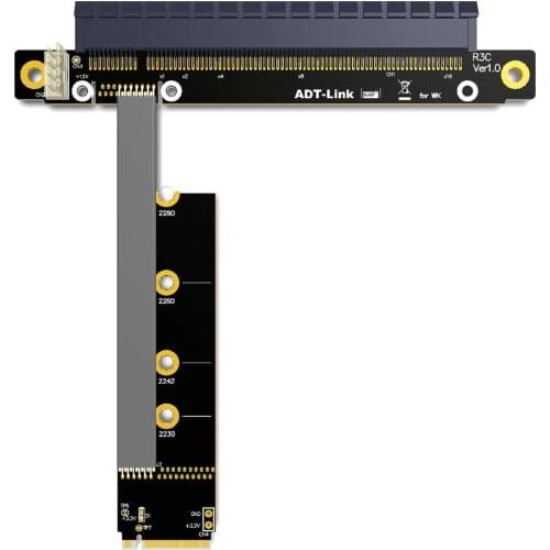 M.2 To PCIe 16x Riser X11050ti 1060ti 1080ti RX580 Graphics Card Extender M2 x16 PCI-e For NVIDIA AMD A N Card Btc Miner