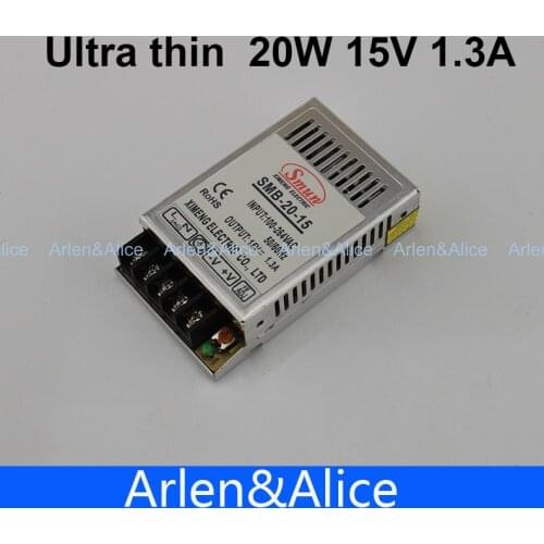 20W 15V 1.3A Ultra thin Single Output Switching power supply for LED Strip light AC TO DC