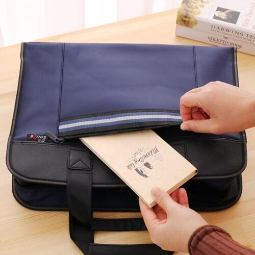 High Capacity Briefcase Document Bag Qulity Durable Portable Laptop Bag Double Layer Business Files Folder Thick Waterproof