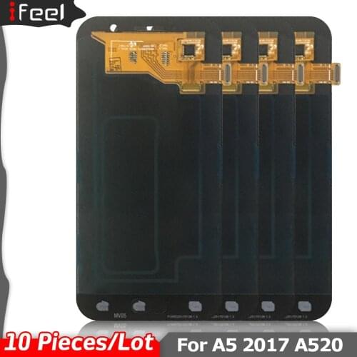 10 pieces/lot For Samsung Galaxy A5 A520 2017 A520F LCD Display Touch Screen Digitizer Repair Super AMOLED LCD