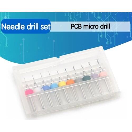 10pcs 0.3mm to 1.2mm PCB mini drill Bit tungsten steel carbide for print circuit board cnc drill Bits Machine