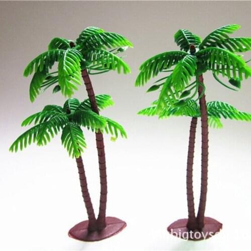 20pcs/lot Height 14cm Artificial Coconut Tree Sand Table Mini Plants Tree Model Aquatic Aquarium Simulation Plants Ornament