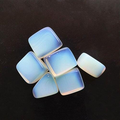 6pcs tumbled stone white opal crystal tumbled sotnes quartz gravel stone healing