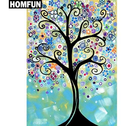 HOMFUN Full Square/Round Drill 5D DIY Diamond Painting "Abstract tree" Embroidery Cross Stitch 5D Home Decor Gift A01300