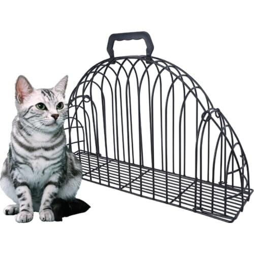 Anti-grab Kitten Washing Bath Metal Cage 2 Door Lightweight Cat Shower Hair Dryer Pet Supplies