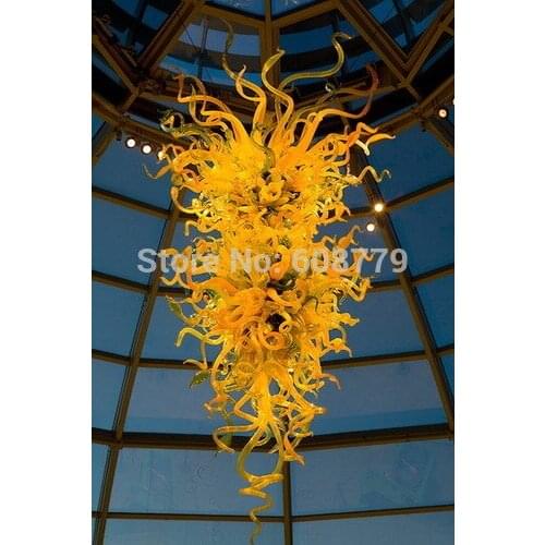 Free Shipping Hand Blown Art Glass Modern Acrylic Chandelier