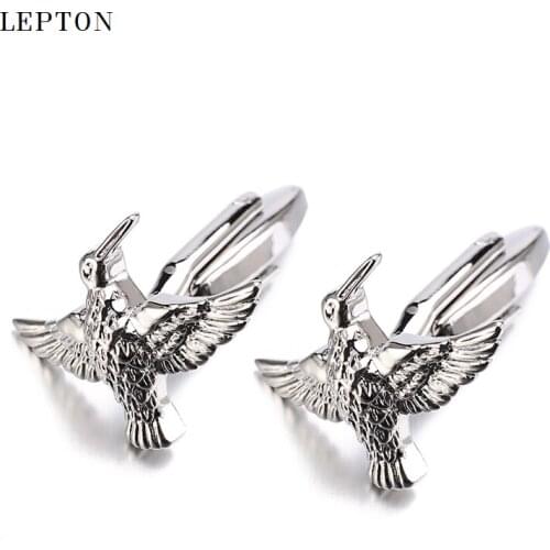 Lepton Brand High Quality Copper Animal Design Cufflinks 3 pairs of Eagle Style Cufflinks Mens Shirt Cufflinks Gift Cufflinks
