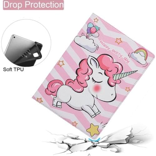 For iPad Air1/2 9.7"Case TPU Soft Silicone Smart Tablet Stand Cover Funda Case for iPad 7/8th Gen A2198/A2270/A2428/A1566/A1474