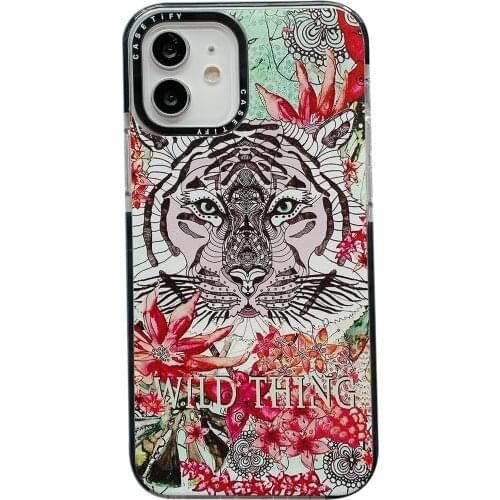 Wild Tiger Case for iPhone 12 Pro Max Back Phone Cover for 12 Mini 11 Pro Max X XS XR 8 7 Plus SE 2020 Capa
