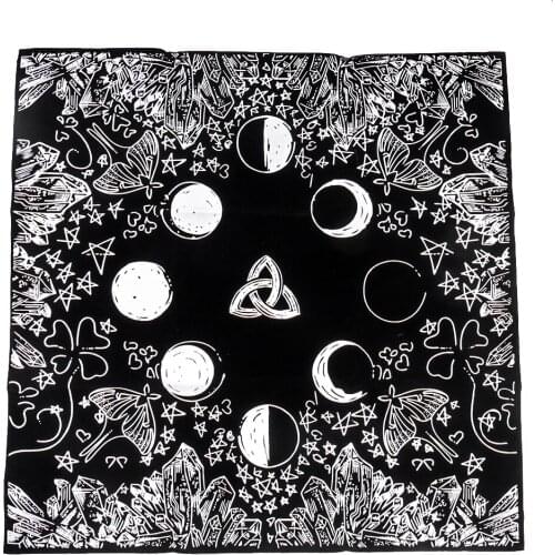 Flannel Tarot Card Tablecloth Divination Altar Cloth Fortune Astrology Oracle Card Mat Board Game Witch Gift Tablecloth Card Bag