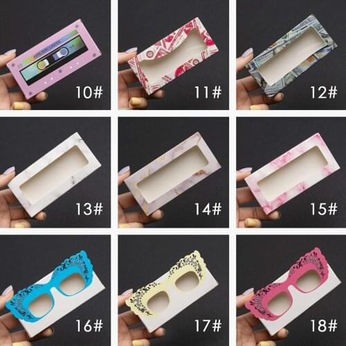 Eyelash Packaging Box Wholesale 100 Pcs 3D Mink Lashes Bulk Empty Box 25mm Mink Eyelashes Cases False Eyelashes Paper Boxes