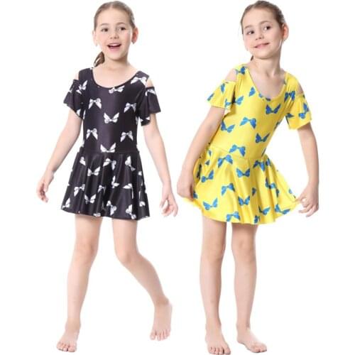 Girls Muslim Swimwear Islamic Children Two-piece Short Sleeve Swimsuits Arab Islam Beach Wear Swimdress Suits Swim Pant XX-414