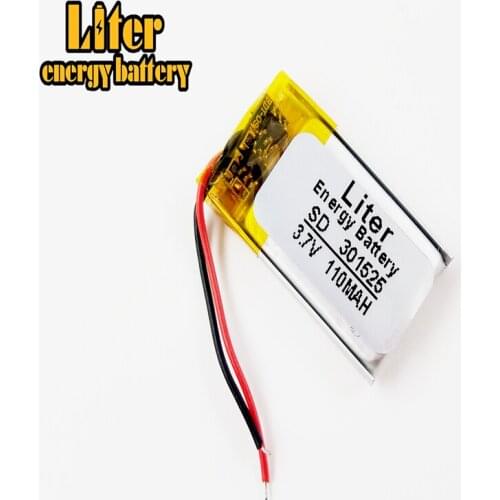301525 3.7v 110mAh li-ion rechargeable ul listed battery prices