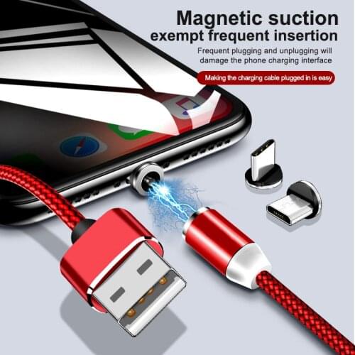 Magnetic Micro USB Type C Charger Cable For Samsung Huawei P20 Honor 9C 9 Xiaomi Mi 9T Redmi 7A ZTE Nubia Nokia HTC Mobile phone