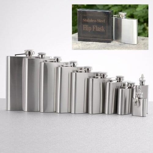 7oz 8oz 9oz 10oz Stainless Steel Mini Hip Flask Flagon Portable Wine Whisky Alcohol Pot Bottle Mug Drinkware For Drinker Men