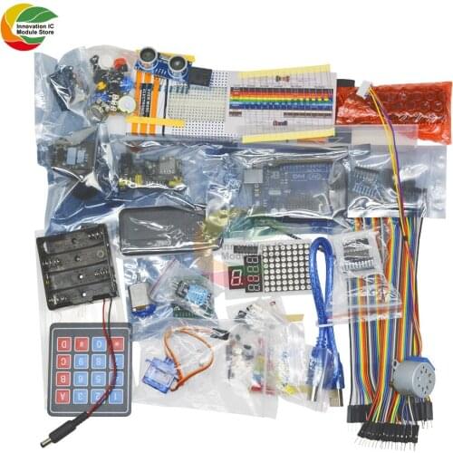 Ultimate Starter Expansion Board Breadboard Sensor Module LCD1602 Servo Processing Learning Kit for Arduino UNO R3