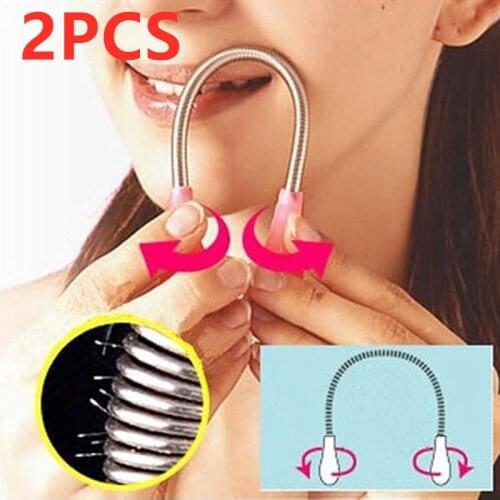 2021 New Facial Hair Remover Face Hair Spring Remover Stick Removal Wax Makeup Tools Epilator Removal Threading Beauty Tools