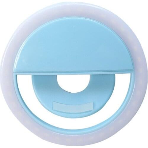 Rechargeable Round Phone Filler Clip LED Beauty Selfie Flash Dropshipping