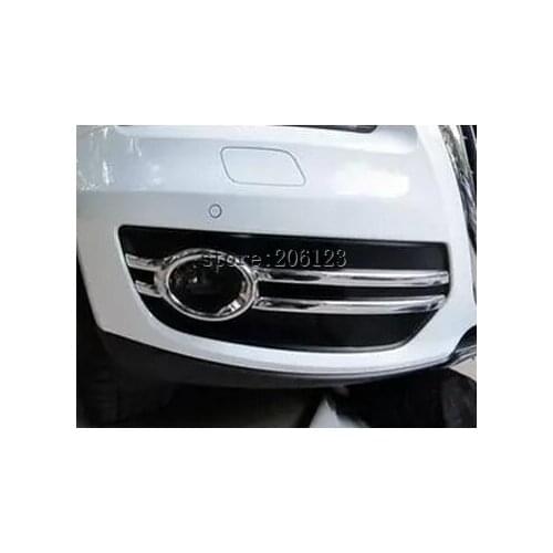 FIT FOR 2009-2012 For AUDI Q5 CHROME FRONT FOG LIGHT COVER TRIM BEZEL GARNISH LAMP FOGLIGHT BUMPER INSERT RING FRAME ACCESSORIES