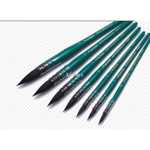 Mairtini 696 636 Professional Brushes,Mixed Squirrel Hair Blend Watercolor Brushes, Soft & Durable Round Brush for Painting