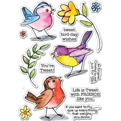 Bird Clear Stamps Scrapbook Paper Craft Clear stamp scrapbooking A0546