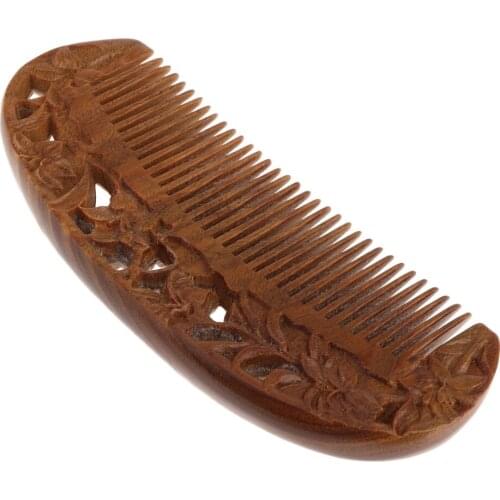 Premium No Static Wooden Hair Comb, Green Sandalwood Sandal Wood Hairbrush, 5 Styles for Choose