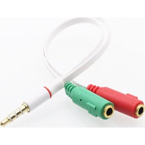Splitter Headphones jack 3.5 mm Stereo Audio Y-Splitter 2 Female 1 Male Cable Adapter with separate headphone