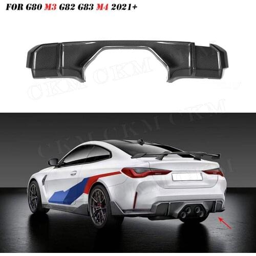 Dry Carbon Rear Bumper Lip Spoiler Diffuser for BMW 3 4 Series G80 G82 G83 M3 M4 2021 UP MP Style Fiber Glass