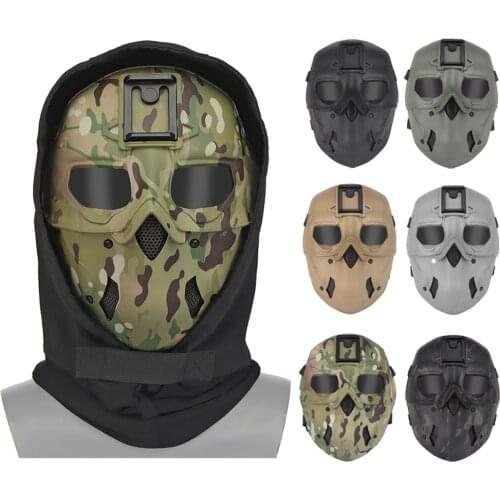Tactical Airsoft Mask Comes With Headgear Suit Can Carry Variety Night Vision Devices Cosplay Hunting Paintball Protective Mask