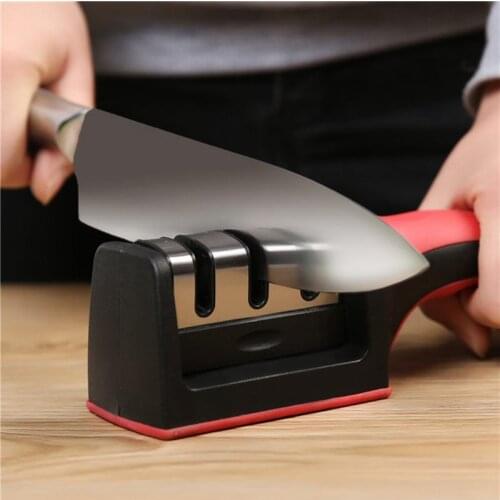 Smart Sharp Knife Sharpener Global Professional Chef Kitchen Knives Sharpener Multifunction 3 Stage Sharpening System ,With Anti