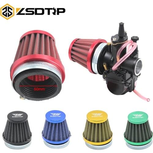 ZSDTRP 50mm Universal Motorcycle Carburetor Clamp-On Air Filter 50mm Inlet Tapered Cleaner Fits For Most 70CC 90CC 110CC Motors