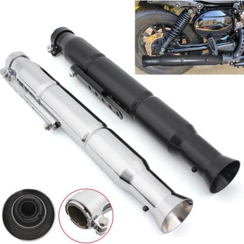Exhaust Pipe For Harley Cafe Racer Bobber Chopper Custom Exhaust Mufflers Pipe Silencer Motorbike Exhaust Pipe Megaphone Style