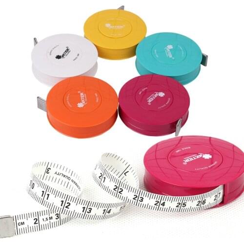 Top Quality Durable Soft 1.5 Meter 150 CM Retractable Sewing Tailor Tape Body Measure Ruler Dressmaking Dieting Measuring Tape