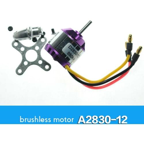 1 Set A2830-12 Brushless Motor 850 KV Value 187W Max Current 12.9A High Speed Motor For KT Machine, Fixed Wing, Quadcopter Model